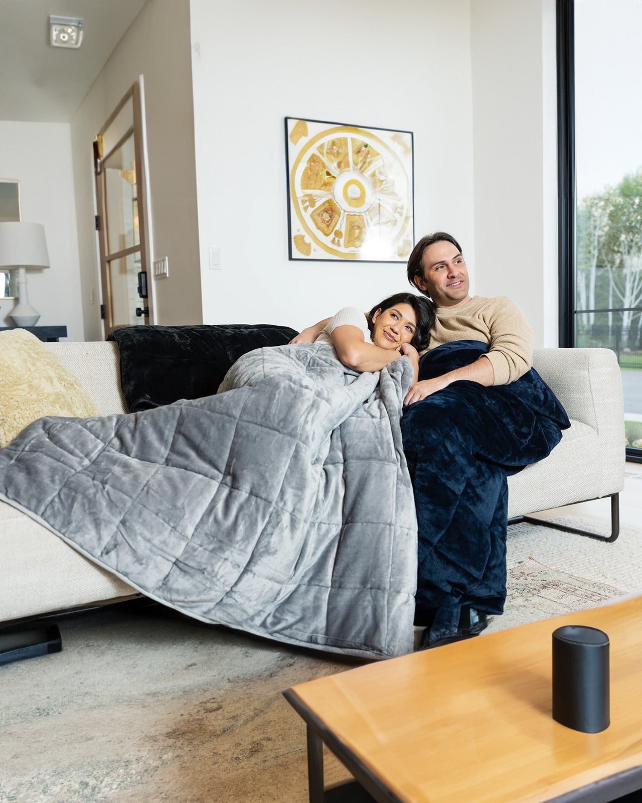 ODONVIDE weighted blanket, 17.6 lb, dark gray/light warm, Twin - IKEA