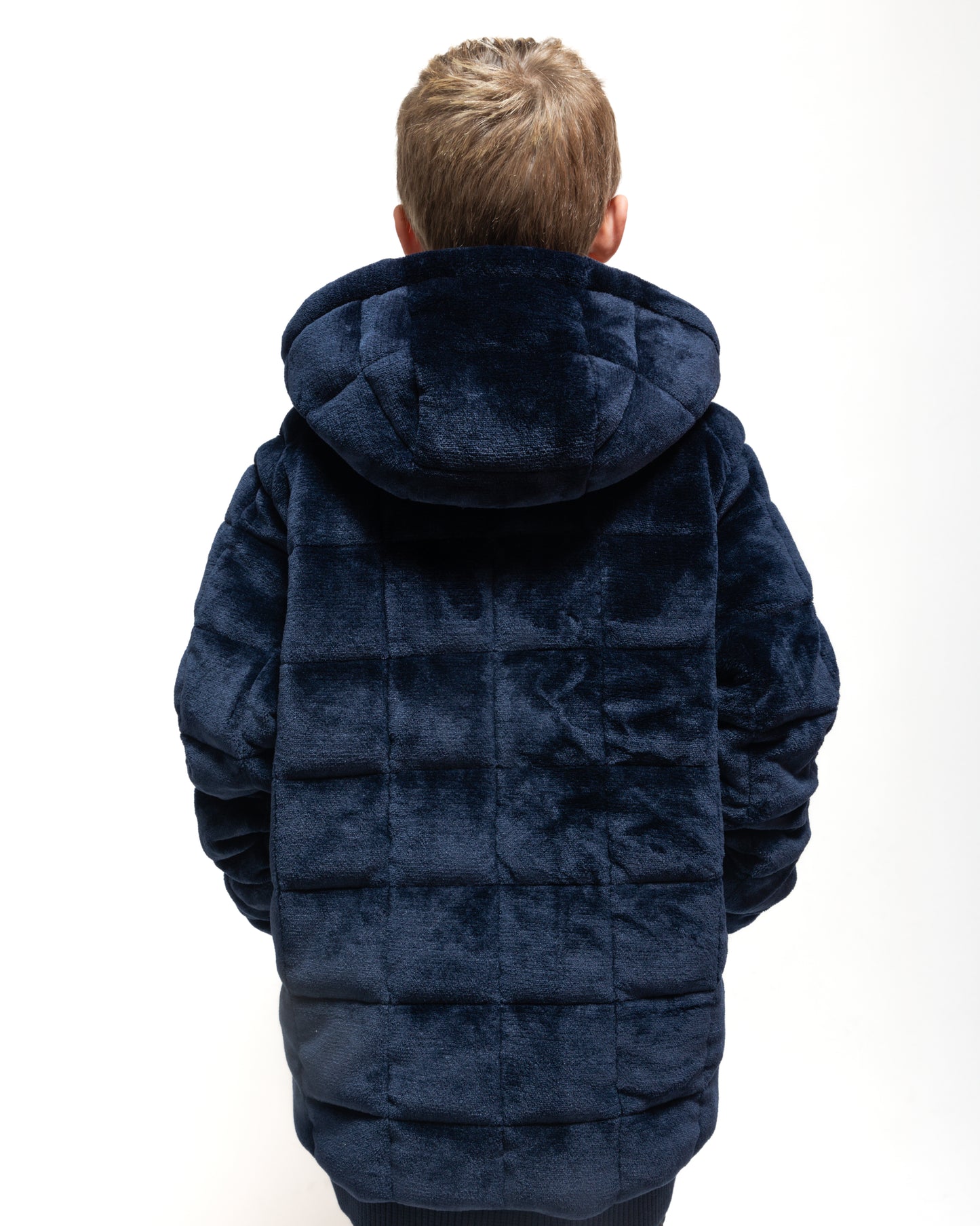 Weighted Therahoodie - Kid's Minky Calming Navy