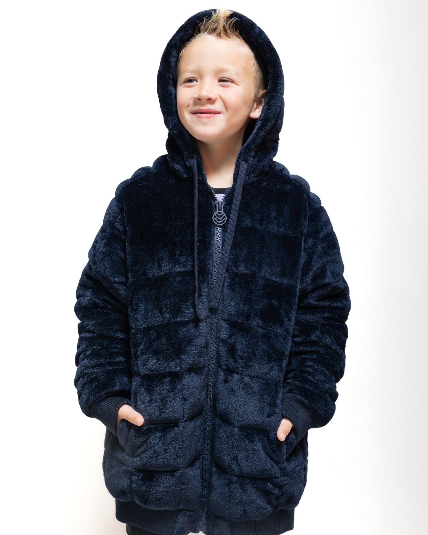 Weighted Therahoodie - Kid's Minky Calming Navy