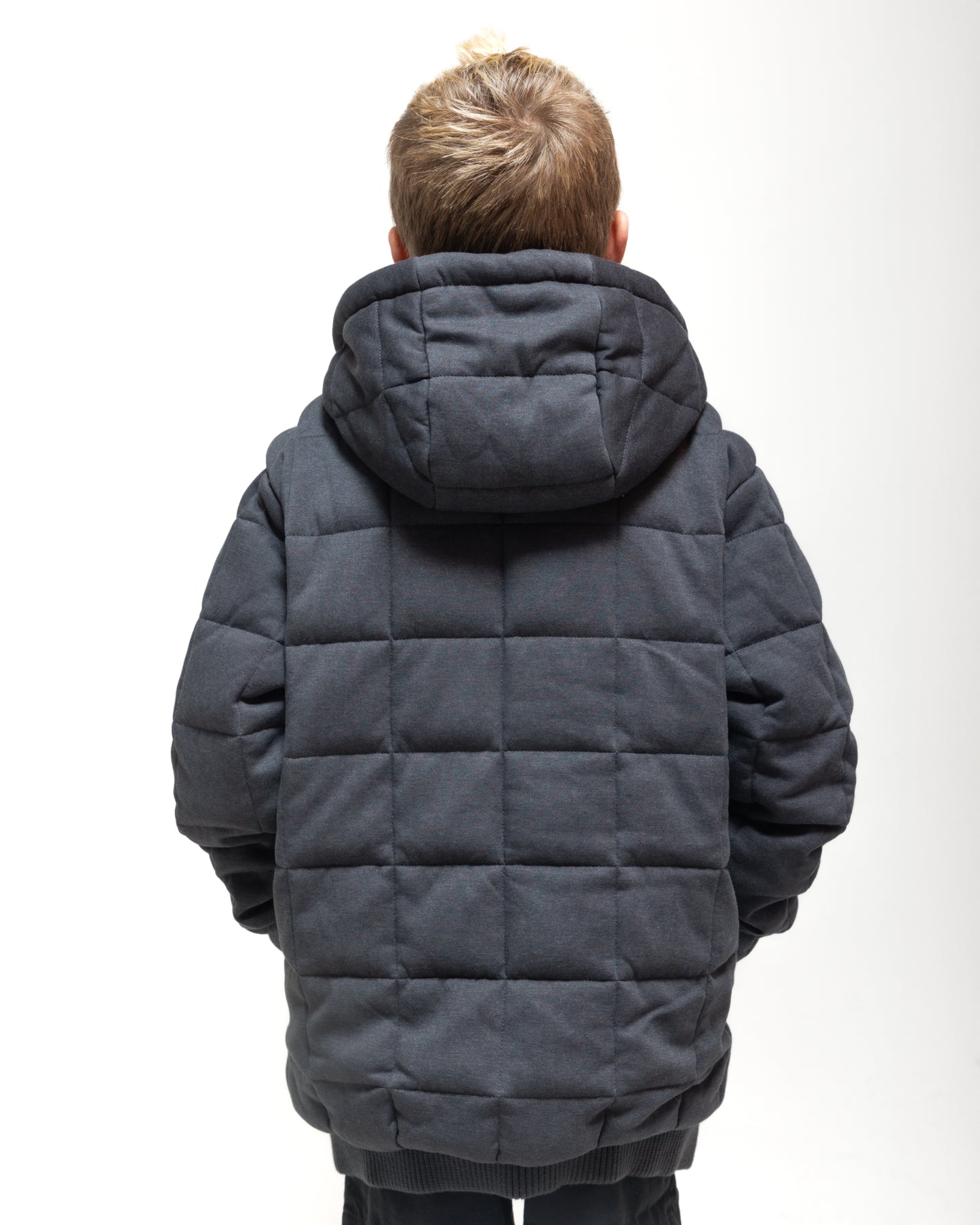 Weighted Therahoodie - Kid's Fleece Cozy Charcoal