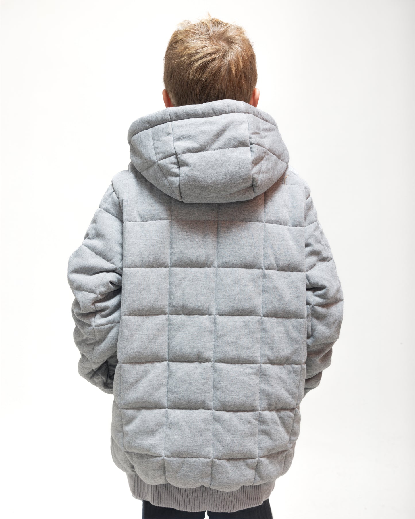 Weighted Therahoodie - Kid's Fleece Soothing Grey