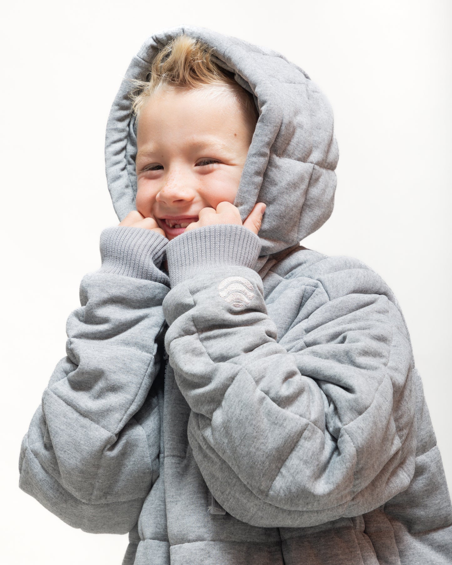 Weighted Therahoodie - Kid's Fleece Soothing Grey