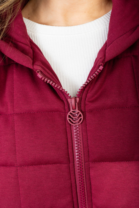 Weighted Therahoodie - Fleece Blissful Burgundy